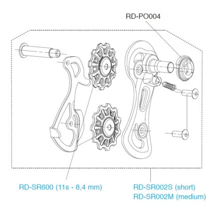 Patina medie schimbator spate Campagnolo SuperRecord 11sp RD-SR002M