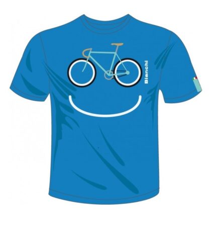 Tricou Bianchi Smile bumbac albastru